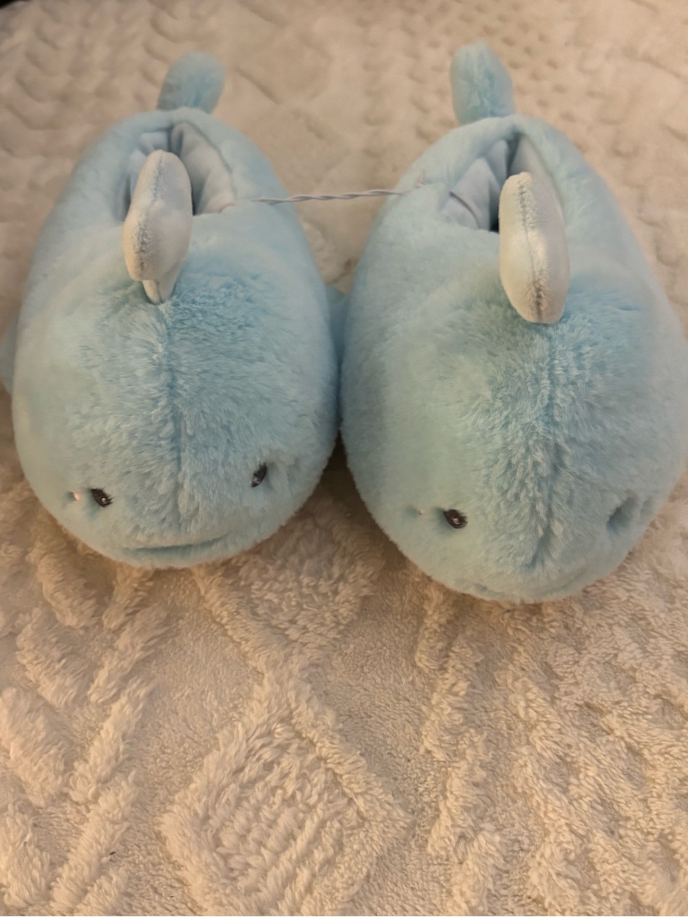 Cat & Jack Light Blue Plush Narwhal Slippers for Kids 
Size 13-1
